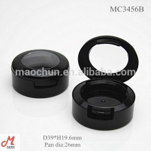 MC3456B Black round 26mm pan diameter small single eyeshadow packaging, eyeshadow pan packaging wholesale